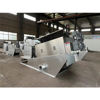 Presse à vis multi-disques Eco-origin ECOL302 pour la déshydratation des boues, en acier inoxydable, avec moteur et boîte de vitesses, garantie 1 an, haute performance