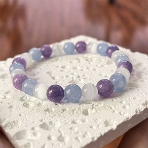 Bracelet en pierre naturelle avec perles de verre colorées pour la pratique de la gratitude, option d'expédition prioritaire professionnelle, suivi en temps réel - Product Image 3