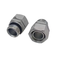 Adaptateur hydraulique 2BC-WD, filetage BSP, joint captif vers filetage métrique femelle 24 °   Raccord haute pression à joint torique conique