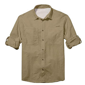 De los hombres, botón abajo de ventilación de manga corta de pesca Pesca camisa - Product Image 1