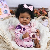 19 Zoll Lebensechte Reborn-Babypuppe aus Weichem Vinyl Realistische Neugeborenen-Puppe Spielzeug für Kinder Geschenk Großhandel Individuell Anpassbar