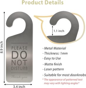 Letrero Metálico de Aluminio de Doble Cara para Puerta, Vacante/Ocupado, para Hogar, Hotel, Baño, Sala de Conferencias, Hospitales - Product Image 2