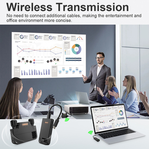 ชุดส่งสัญญาณและรับสัญญาณไร้สาย 100M รองรับ HD MI แบบไร้สาย ชุดขยาย Type-C ความละเอียด 1080P สำหรับโทรศัพท์ กล้อง STB ไปยังโปรเจคเตอร์ ทีวี - Product Image 3