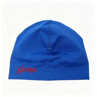 Bonnet de sport doublé polaire élastique 85% polyester 15% élasthanne, coupe ajustée, couture supérieure pour la gym et le style urbain