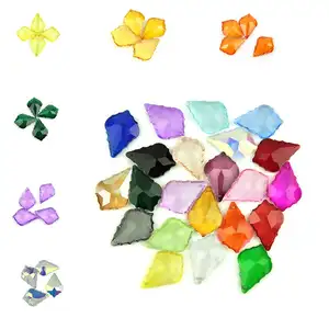 Produsen Kristal profesional grosir dekorasi rumah daun Maple bagian kristal K9 untuk tempat lilin
