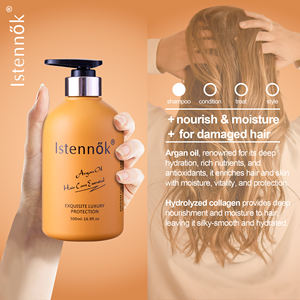 Set Perawatan Rambut Alami Vegan dengan Sampo & Kondisioner Minyak Argan Organik Label Pribadi Grosir, Menutrisi & Melembapkan dengan Asam Amino - Product Image 2