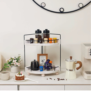 Étagère <span class=keywords><strong>de</strong></span> rangement multifonctionnelle à 2 niveaux en bois durable et écoresponsable pour coiffeuse ou coin <span class=keywords><strong>de</strong></span> <span class=keywords><strong>salle</strong></span> <span class=keywords><strong>de</strong></span> <span class=keywords><strong>bain</strong></span>, support <span class=keywords><strong>de</strong></span> comptoir non pliable - Product Image 4