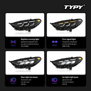 TYPY for 2017-2021 Ford Mondeo <b>headlight</b> Mustang-style <b>LED</b> lens with daytime running lights and sequential turn signals - Product Image 4