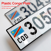 Nouvelles plaques d'immatriculation personnalisées en acrylique plastique imprimées UV, style 2026, pour la RDC (Afrique) et le Congo