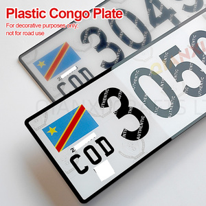 Nouvelles plaques d'immatriculation personnalisées en acrylique plastique imprimées UV, style 2026, pour la RDC (Afrique) et le Congo - Product Image 3