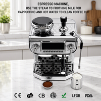 Machine à expresso en acier inoxydable, pompe 15 bars, contrôle de température PID, réservoir d'eau de 2,0 L, cafetière domestique