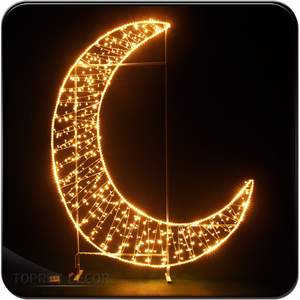 Luci a Mezzaluna per Esterni Ramadan Luci <span class=keywords><strong>Luna</strong></span> Musulmana Eid Mubarak Stella e <span class=keywords><strong>Luna</strong></span> con Luce LED per Decorazioni Ramadan - Product Image 4
