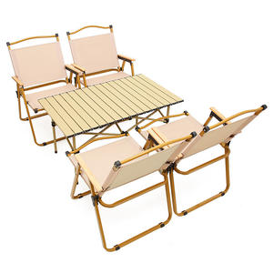 Ensemble de table et de chaises pliantes en cinq pièces pour le <span class=keywords><strong>camping</strong></span> en plein air, la pêche, le jardin, tissu Oxford double couche, multifonctionnel, portable, voiture - Product Image 5