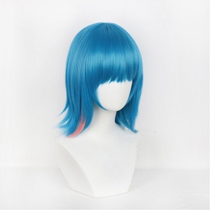 Vente en gros Party <span class=keywords><strong>Jinx</strong></span> Perruque Cosplay 35cm Court Bleu <span class=keywords><strong>League</strong></span> <span class=keywords><strong>of</strong></span> Legends LOL Arcane Anime Cheveux Synthétiques Halloween Party Cosplay Perruque - Product Image 3