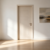 Puerta de Madera Sólida para Dormitorio de Hotel, Aislamiento Acústico, Resistente a la Humedad, Diseño Minimalista, Superficie Acabada, Uso Interior