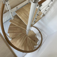 Escalier en colimaçon modulaire compact, en métal, intérieur/extérieur, montage facile en DIY