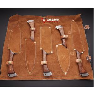 Marrón personalizado gran oferta de alta calidad encerado lienzo plegable cuchillo rollo bolsa de cuero bolsillos vaina-bolsas de rollo pequeño - Product Image 2