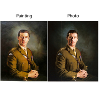Portrait personnalisé de homme à partir de photo, peinture à l'huile réaliste, peinte à la main, toile murale, cadeau pour la fête des pères et décoration intérieure