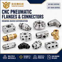 Connecteurs et adaptateurs à brides personnalisés OEM, usinage CNC par tournage et fraisage pour équipements pneumatiques, pièces en acier inoxydable usinées CNC