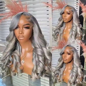 Perruque grise sans colle <span class=keywords><strong>cheveux</strong></span> humains dentelle frontale <span class=keywords><strong>cheveux</strong></span> vierges brésiliens 360 perruque <span class=keywords><strong>cheveux</strong></span> humains dentelle complète femmes noires perruque dentelle frontale HD - Product Image 4