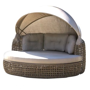 Luxury Waterproof Outdoor Garden Furniture Durable Rope Weaved Sun Lounger for Villa Pool Beach & Courtyard-Beach <b>Sunbeds</b> - Product Image 2