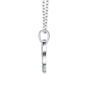 Collar <span class=keywords><strong>de</strong></span> Plata <span class=keywords><strong>de</strong></span> Ley S925 con Signo Zodiacal <span class=keywords><strong>Aries</strong></span>, Chapado en Rodio, con Colgante <span class=keywords><strong>de</strong></span> Moissanita con Símbolo <span class=keywords><strong>de</strong></span> Carnero, Delicado y Elegante, Ideal para Regalo - Product Image 2