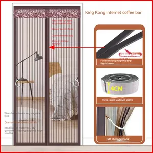 Tirai pintu layar jaring serangga grosir magnetik lembut jaring pasir King Kong net