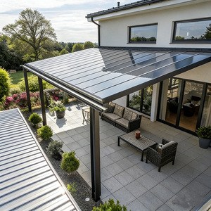 Auvent de luxe rétractable en aluminium pour villa, résistant au vent et aux UV, conception durable pour balcon, jardin extérieur, protection contre <span class=keywords><strong>la</strong></span> pluie - Product Image 1