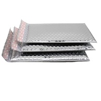 Bolsas de plástico para correo de burbujas autoadhesivas, de papel metálico sobre acolchado, muestra gratis, bolsa de burbujas recubierta de aluminio para mensajería
