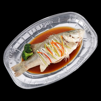 Gold, Recyclable, Rectangular Aluminum Foil Container Eco-friendly Aluminum Foil Food Packaging Box