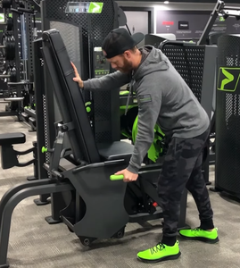 Máquina de <span class=keywords><strong>prensa</strong></span> de piernas sentado con carga de placas SK Commercial, entrenador profesional de fuerza para la parte inferior del cuerpo con pila de pesas para gimnasio - Product Image 4