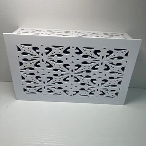 Wooden Doorbell Cover Hollowed Out Floral Design Home <b>Wall</b> Decoration Easy Installation Style 1 Shandong Origin DS1042 - Product Image 3
