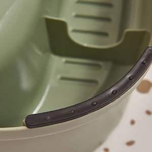 Bac à litière intelligent pour chat, grande capacité, en plastique, avec barrière anti-éclaboussures surélevée, 39x30x16cm - Product Image 4