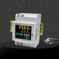 Meteran Listrik Mini AC 110V 220V 380V 100A Tegangan Arus Faktor Daya KWH Energi Frekuensi VOLT AMP Meteran Listrik Prabayar