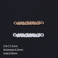 Pendentifs Breloques Maman en Or Rempli 14K avec Double Boucle et Barre de Connexion Lettre – Cadeaux pour la Fabrication de Colliers, Bracelets et Bijoux DIY