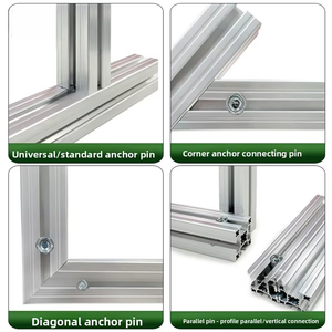 Bestseller Aluminiumprofil-Verbinder Ankerförmige Federstifte 4040 Einsetzbare Rechtwinklige Befestigung Verzinkter Schulterkopf - Product Image 4