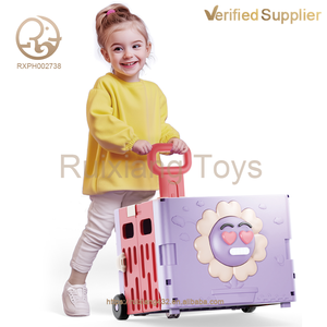 Supermercato Shopping <span class=keywords><strong>Play</strong></span> House giocattoli da cucina per bambini nuovo pieghevole in plastica carretto a mano deformazione per finta gioco e scuola materna - Product Image 2
