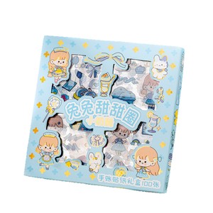 Set de 100 Pegatinas Transparentes de Dibujos Animados para Diario, Adhesivas, Resistentes al Agua, para Decoración de Niñas - Product Image 5