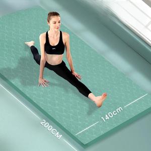 Tapis de yoga TPE extra large de 2 mètres, double épaisseur, antidérapant, absorbant les chocs, avec 60 % de surface supplémentaire pour la danse et la <span class=keywords><strong>corde</strong></span> à sauter - Product Image 2