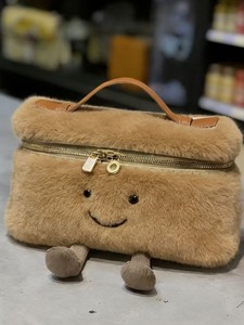 Bolsa <span class=keywords><strong>de</strong></span> Almuerzo con Diseño Minoritario LP, Otoño-Invierno 2025, Nueva Bolsa <span class=keywords><strong>de</strong></span> Peluche con Cara Sonriente, Linda Bolsa <span class=keywords><strong>de</strong></span> Cosméticos con Muñeca - Product Image 3