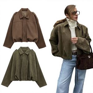 ZEVITY 2025 Poncho <span class=keywords><strong>Oversize</strong></span> Vintage in Poliestere, Capospalla da <span class=keywords><strong>Donna</strong></span> con Chiusura a Cerniera, Colletto Rovesciato, Giacca Casual Streetwear - Product Image 2