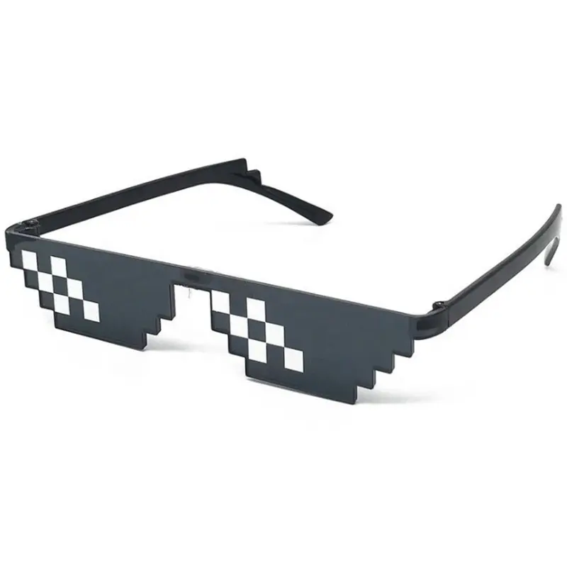 Custom Logo 8 bit Mosaic Eyewear Thug Glasses Party Pixel Thug Life Sunglasses