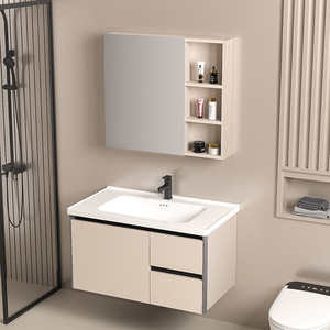 Nuevo lavabo inteligente de cerámica integrado con espejo y gabinete completamente cerrado, combinación de lavabo y gabinete. - Product Image 2