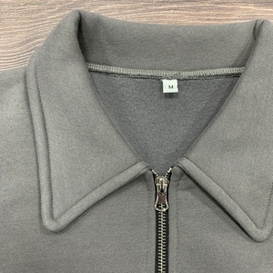 JL210A inverno Outdoor <span class=keywords><strong>oversize</strong></span> Logo di stampa personalizzata di alta qualità in pile di cotone Zip up giacche di colore solido camicie per gli uomini - Product Image 3