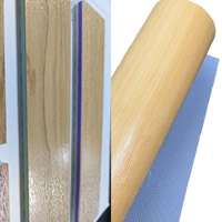 Plancher de sport antidérapant à l'aspect bois de 4.5mm Plancher commercial en vinyle PVC pour terrain de basket intérieur