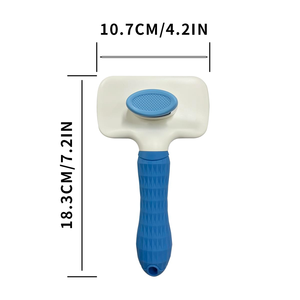 <b>Pet</b> Grooming <b>Brush</b> Hair Self Cleaning Cat Stainless Steel Slicker Comb <b>Pet</b> Supplies Hair Cleaner <b>Brush</b> - Product Image 2