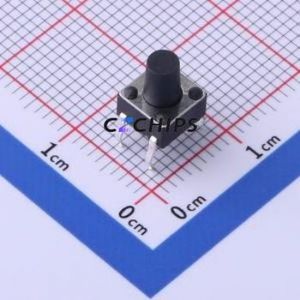 TS-1095PD-A9B2-D2 Tactile Switch Through hole-4P,6x6mm Switch Single Pole Single Throw Round Button 1.8N Through Hole - Product Image 1