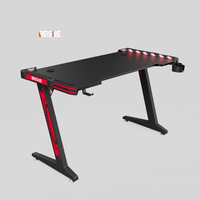 BEISIJIE Bureau de jeu robuste à cadre en Z avec texture en fibre de carbone durable pour des performances de jeu durables, Z-X