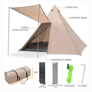 Tente de Camping dôme 6-8 personnes 4 saisons Double couches imperméable Anti-UV tentes coupe-vent famille tente de Camping en plein air - Product Image 2