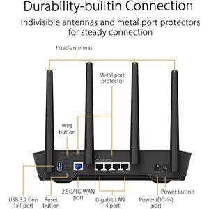 Router Tuf Gaming Wifi 6 al por mayor, Tuf Ax4200 de doble banda, 1733Mbps 600Mbps, 4 puertos LAN, versión estadounidense, para juegos, hogar y negocios - Product Image 5